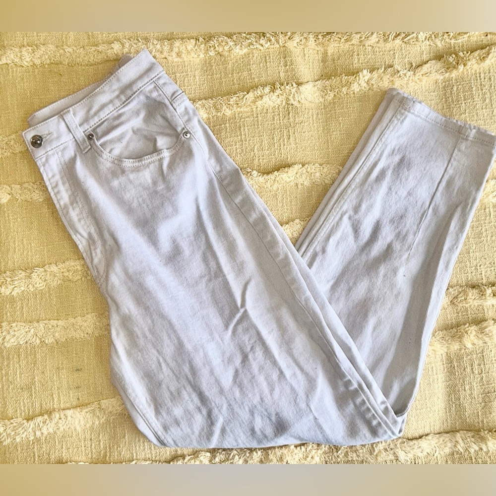 Cream Straight-Leg Jeans - Picture 3 of 4